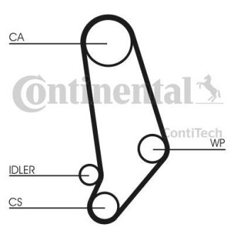 Комплект (ремінь+ролик+помпа) Contitech CT 539 WP1