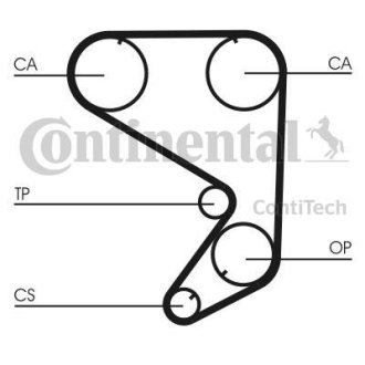 Ремінь зубчастий ГРМ (Вир-во) Contitech CT652