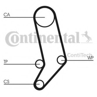 Комплект пасу ГРМ VW T4 2.5 90-03 (26.4x122z) Contitech CT939K5