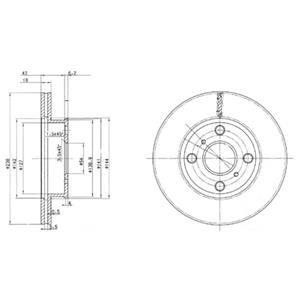 Гальмівний диск Delphi BG2424