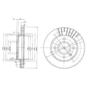 Гальмівний диск Delphi BG2440