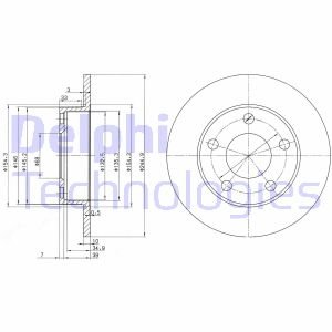 Гальмівні диски Delphi BG2520