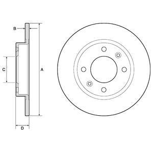 PEUGEOT гальмівний диск задній 405 Delphi BG2572