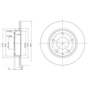 Гальмівний диск Delphi BG2806