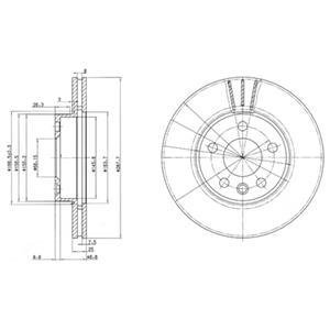 Гальмівний диск Delphi BG3025