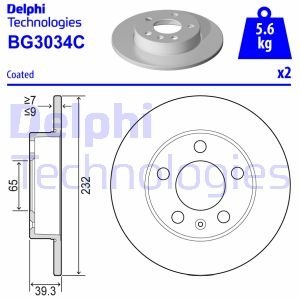 Тормозные диски крашеные Delphi BG3034C