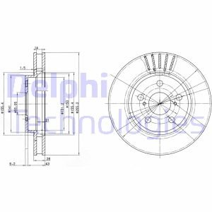 Тормозные диски Delphi BG3187