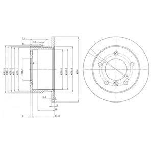 DB диск гальмівний задн.Sprinter VW LT 96- Delphi BG3235