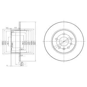 Гальмівний диск Delphi BG3274