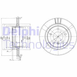 Гальмівні диски фарбовані Delphi BG3530C