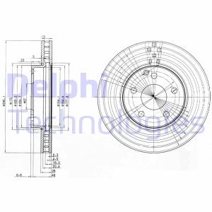 Тормозные диски крашеные Delphi BG3755C