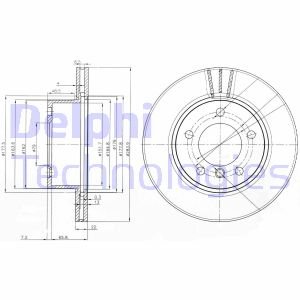 Тормозные диски крашеные Delphi BG3899C