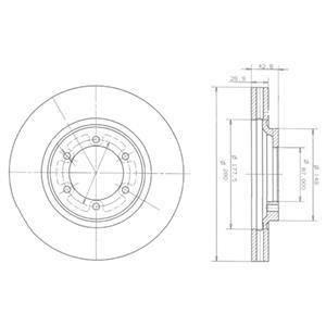 Гальмівний диск Delphi BG3936