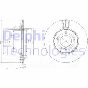 Тормозные диски крашеные Delphi BG3998C