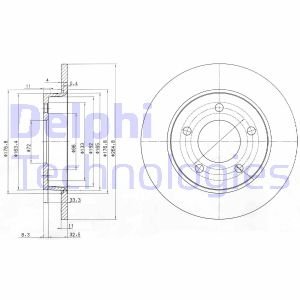 Тормозные диски крашеные Delphi BG4025C