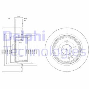 Тормозные диски крашеные задние Delphi BG4063C