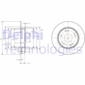 Гальмівні диски фарбовані Delphi BG4118C