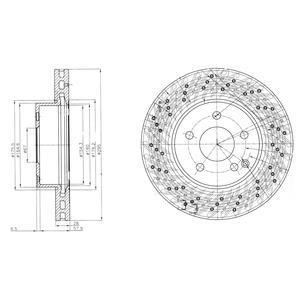 Гальмівні диски фарбовані Delphi BG4142C