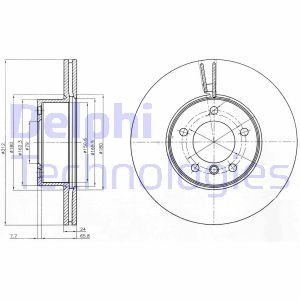 Гальмівні диски фарбовані Delphi BG4172C