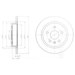 OPEL диск гальмівний задн.&quot;16&quot; Insignia 08- Delphi BG4188