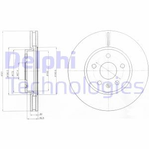 Тормозные диски крашеные Delphi BG4189C