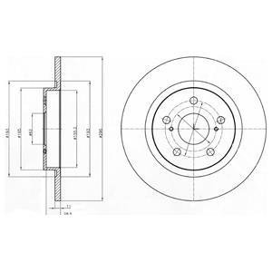 TOYOTA диск гальмівний задн.Avensis 09- Delphi BG4200C