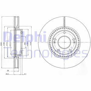 Гальмівний диск Delphi BG4251C