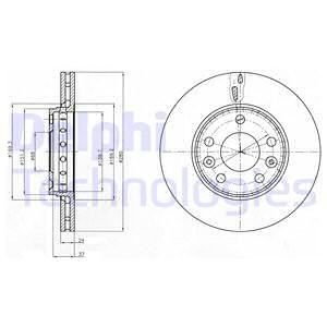 Тормозной диск Delphi BG4265C