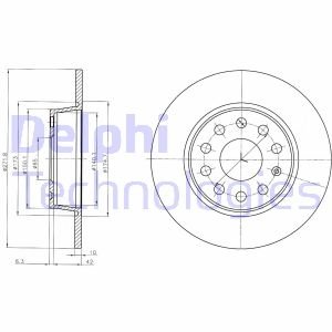 Тормозные диски крашеные Delphi BG4324C