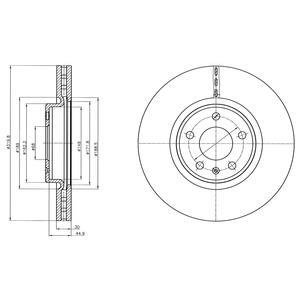 AUDI диск гальмівний передній 320mm A4/A5/A6/Q5 08- Delphi BG4346C