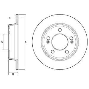 Тормозной диск Delphi BG4559C