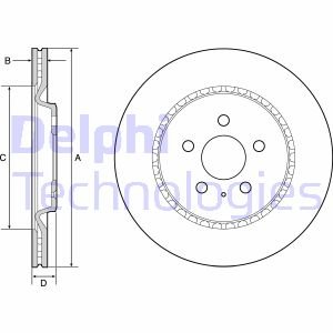 Тормозные диски крашеные Delphi BG4643C