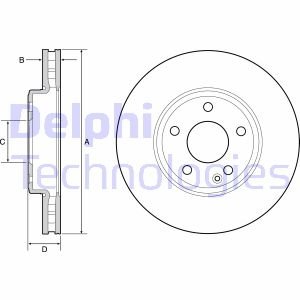 Гальмівні диски фарбовані Delphi BG4646C (фото 1)