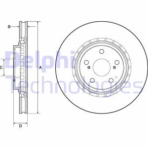 Тормозные диски крашеные Delphi BG4691C