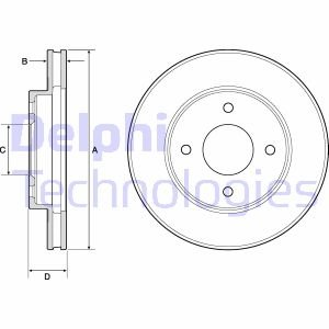 Тормозные диски Delphi BG4742C