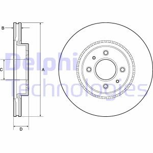 Тормозной диск Delphi BG4743C