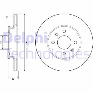 Тормозной диск Delphi BG4744C