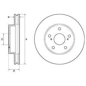 Тормозные диски крашеные Delphi BG4758C