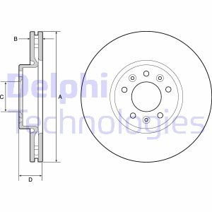 Гальмівний диск Delphi BG4805C