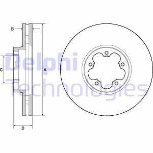 Тормозные диски крашеные Delphi BG9142C