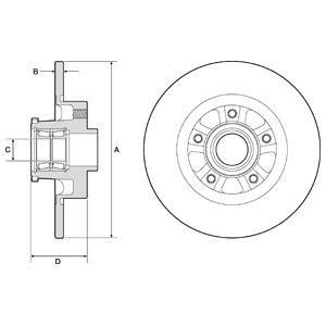 Гальмівний диск з підшипником Delphi BG9190RSC