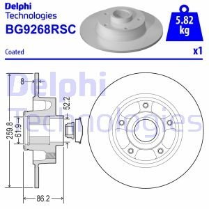 Тормозные диски с подшипником Delphi BG9268RSC