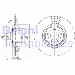 Гальмівні диски фарбовані Delphi BG9783C