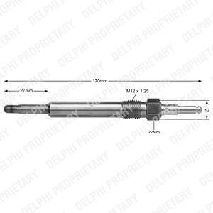 Свеча накаливания ZN Delphi HDS363