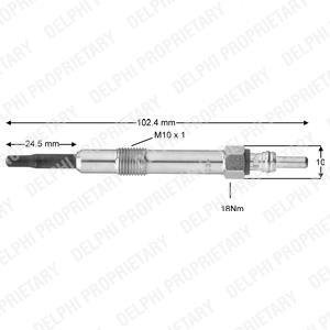 Свічка розжарювання ZN Delphi HDS382