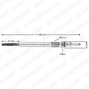 Свеча накаливания ZN Delphi HDS384