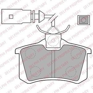 VW гальмівні колодки задн.Sharan,Seat,Ford Galaxy 96- Delphi LP1556