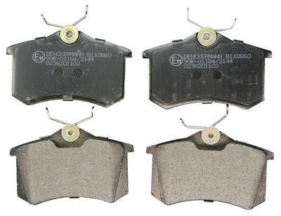 К-кт зад. гальм. колодок Peugeot 405/Renault Megane CC III (EZ0/1) 10-/VW Golf/Skoda Octavia/Passat Denckermann B110860 (фото 1)