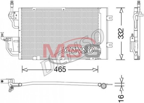 Конденсер кондиционера DENSO DCN20037