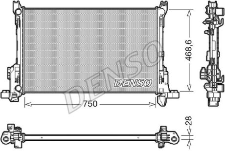 Радиатор основной DENSO DRM09175